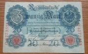 Banknot 20 Mark 1914 rok