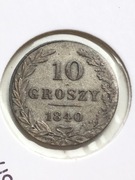 Królestwo Kongresowe 10 groszy 1840 