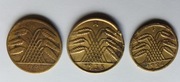 Monety Niemcy  5 i 10Pfennig 1924r - 1935r   3szt