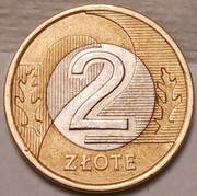 2zł złote 2007 r. nakład 20.000.000 szt. 