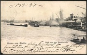 SZCZECIN Stettin widok z mostu Baumbrucke  1901