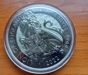Moneta Lew Tudorów 10 OZ srebro(bestie tudorów)
