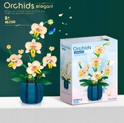 Orchidea Klocki Kwiatki Bukiet Konstrukcyjny 