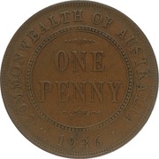 Australia 1 penny 1936, KM#23