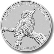 Kookaburra 2010 moneta srebrna Ag 9999 1 oz