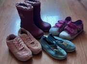 Zestaw butów dla dziewczynki r. 25 26 kalosze