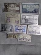 RUMUNIA banknoty pozłacane zestaw 9 sztuk