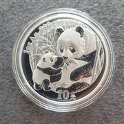 2005 Panda Chiny 10 Yuan srebrna uncja