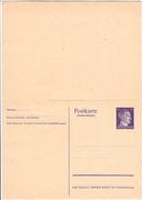 DR, Postkarte 6 pf. Karta pocztowa z odpowiedzią