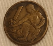 Monetka 1 koruna Czechosłowacji z 1964 roku