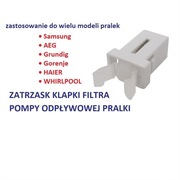 Zatrzask klapki filtra pompy odpływowej pralki