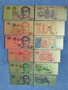 SINGAPUR banknoty pozłacane zestaw 6 sztuk DOLARY