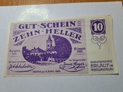 NOTGELD 10 HELLER 1920 AUSTRIA 