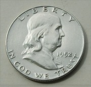 1/2 dolar 1952 D half dollar Franklin Ag Stan!!