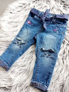 Spodnie jeansowe dla dziewczynki r.74 *kotki
