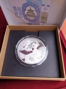 Chiny Panda 2023 Proof 150g Ag 50 Yuan srebrna