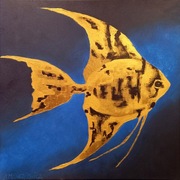 Obraz akrylowy Skalar Ryba NOWOCZESNY ABSTRAKCJA