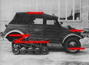 Volkswagen typ 82 Kübelwagen na gąsienicach 4 fot 