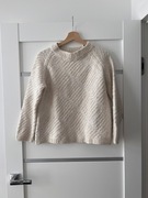 Massimo Dutti klasyczny kremowy sweter S M