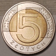 5 zł złotych 2017 r. b. ładna - niższy nakład