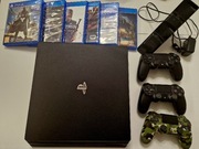 Playstation 4 Pro + 3 pady + stacja ładująca pady + gry