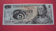MEKSYK 5 Pesos 1969 Seria 1J La Corregidora