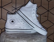 Converse buty tenisówki trampki skóra białe 35