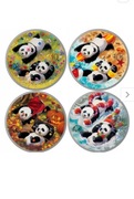 SET Chiny 10 Yuan 2022 Panda 4 pory roku - kolor