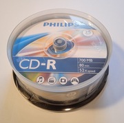 Płyty PHILIPS CD-R 25 sztuk 700MB/80min/52x