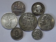 Monety 7 sztuk Polska II RP licytacja od złotówki