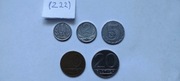 Zestaw 5 monet obiegowych PRL 1989 r. Komplet(z22)