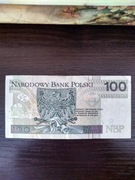 Banknot 100zl ciekawy numer 