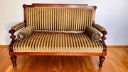 eklektyczna sofa i 2  fotele +podnóżek