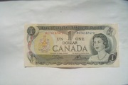 BANKNOT KANADA 1$ Dolar 1973 seria BCT