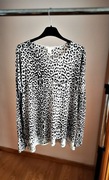 Bluzka oversize H&M panterka XS szary sweterek 