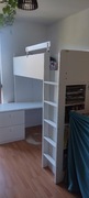 Łóżko piętrowe z biurkiem i szafą dla dziecka IKEA