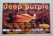 Deep Purple bilet kolekcjonerski 3.12.2003 Spodek