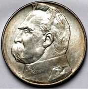 Moneta obiegowa II RP Józef Piłsudski 10zl 1938r