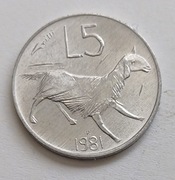 San Marino - 5 lira - 1981r.