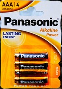 4x4 szt PANASONIC Bateria LR03 AAA Alkaline Power