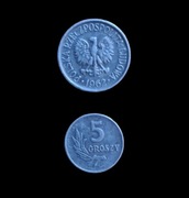 Moneta 5 gr  rok 1962