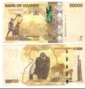 Uganda 50000 szylingów  2022 UNC 