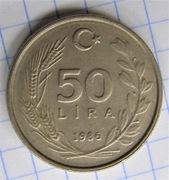 50 lira Turcja 1986