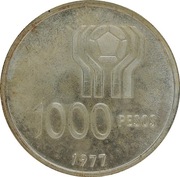 Argentyna 1000 pesos 1977, Ag KM#78
