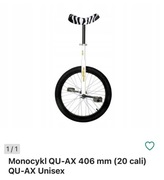 Qu-Ax Monocykl Luxus 20" Biały
