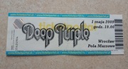 Deep Purple bilet kolekcja 1.05.2009 Wrocław 