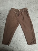 Spodnie sztruksy ZARA r.98 2-3lata brązowe pasek