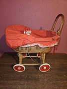 Wózek dla lalek wiklinowy retro