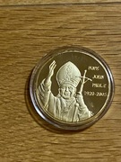 Medal Papież Jan Paweł II -platerowany Au