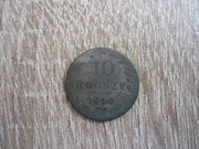 Moneta 10 groszy 1840 r srebro zabory 